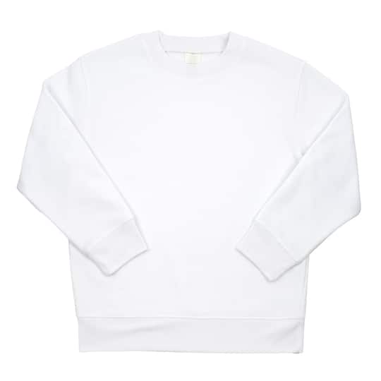 White Crew Neck Youth Sublimation Sweatshirt by Make Market
